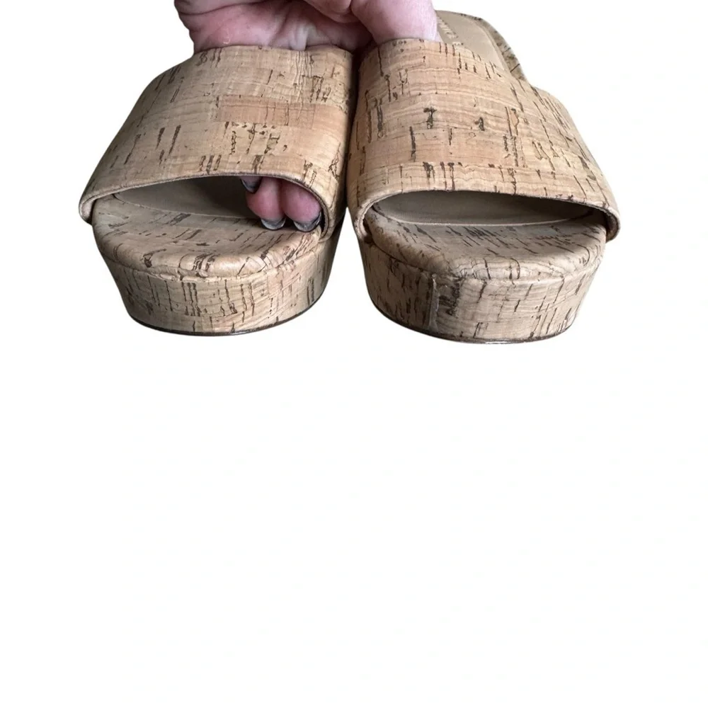 Veronica Beard - Dali Platform Cork Block Heel Sandals Sz 9.5